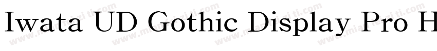 Iwata UD Gothic Display Pro Heavy字体转换